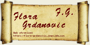 Flora Grdanović vizit kartica